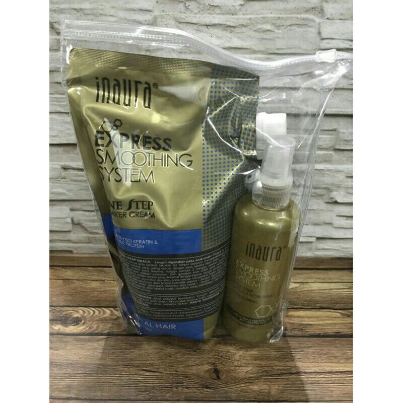 INAURA ONLY ONE STEP/PELURUSAN RAMBUT INAURA/REBONDING EXSPRES/PELURUSAN KERATIN INAURA