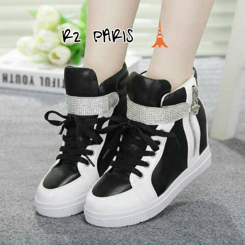 Sneakers Boots Ohaken ( hitam & merah)
