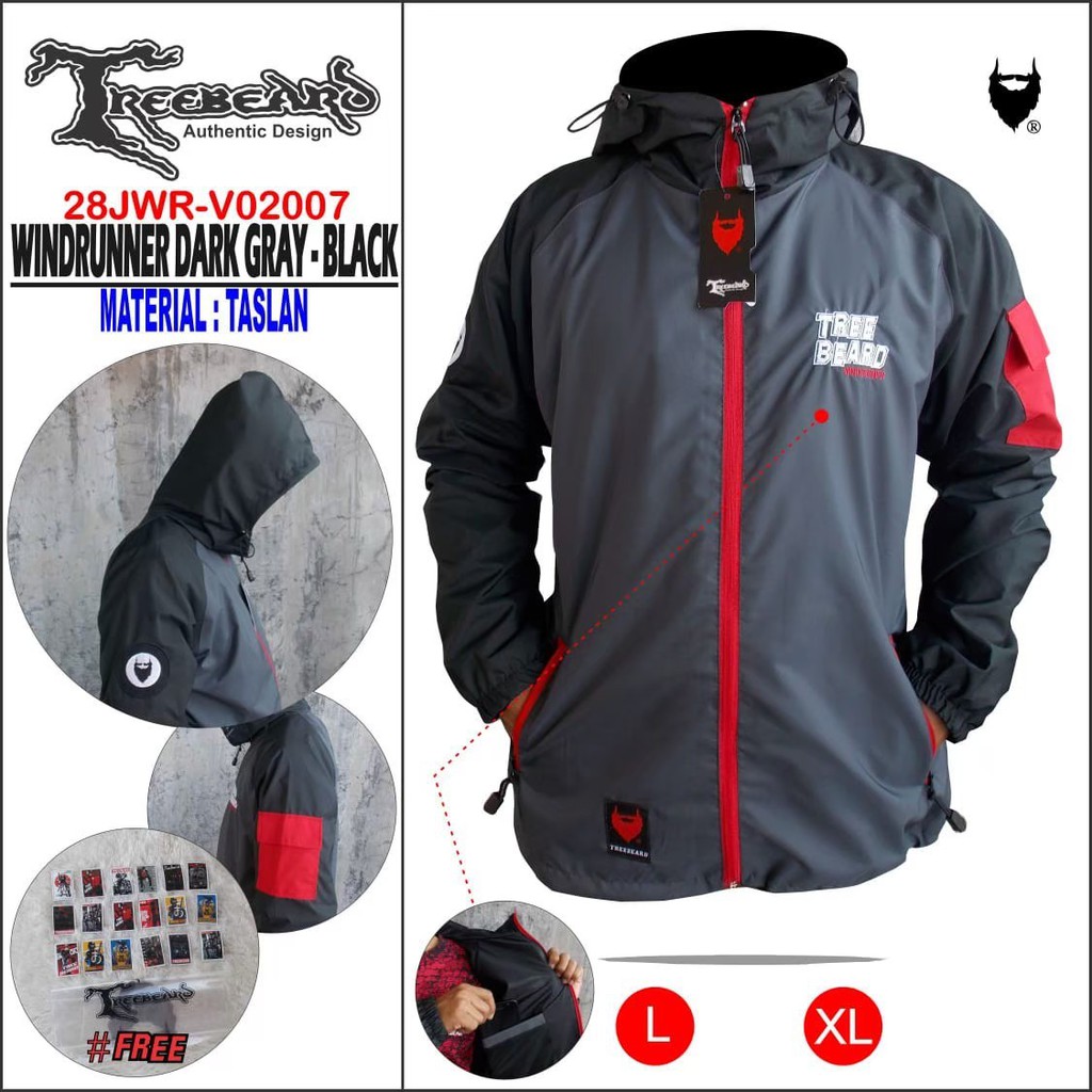 JAKET OUTDOOR PARASUT REGLAN WINDRUNNER ORIGINAL TREEBEARD