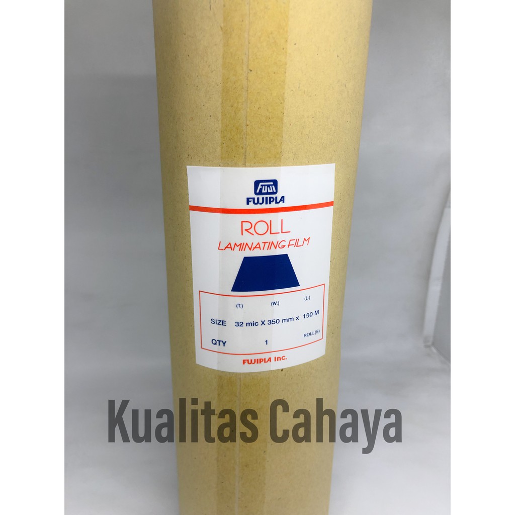 Plastik Laminating Roll Fujipla Biru Glossy 32micx350mmx150m