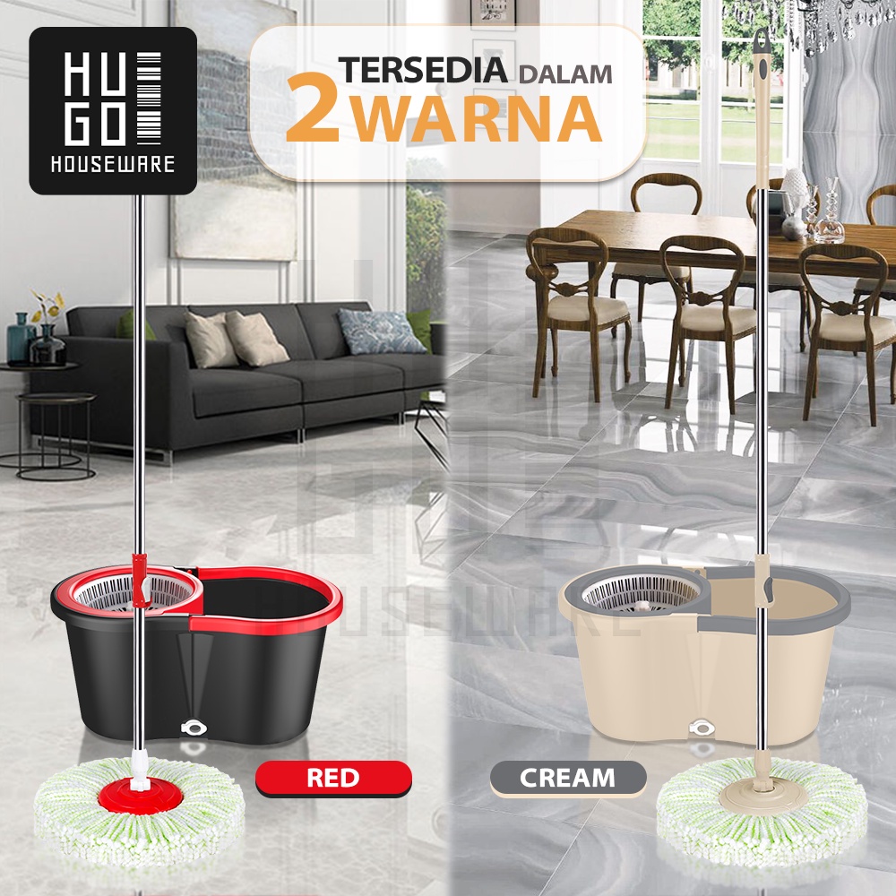 HUGO Alat Pel Lantai Ultra Mop Eldora - Spin Mop Cream/Black