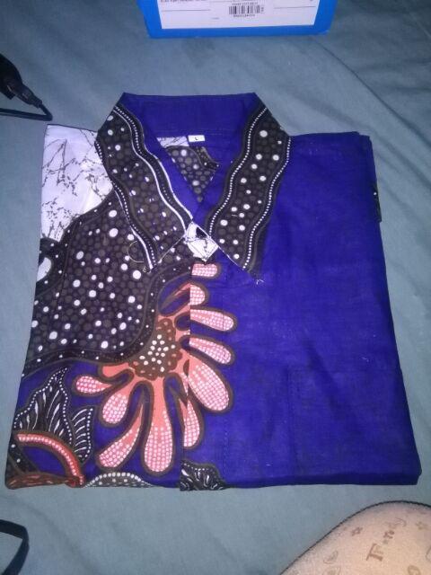 Kemeja Batik Sekar Jagad Biru