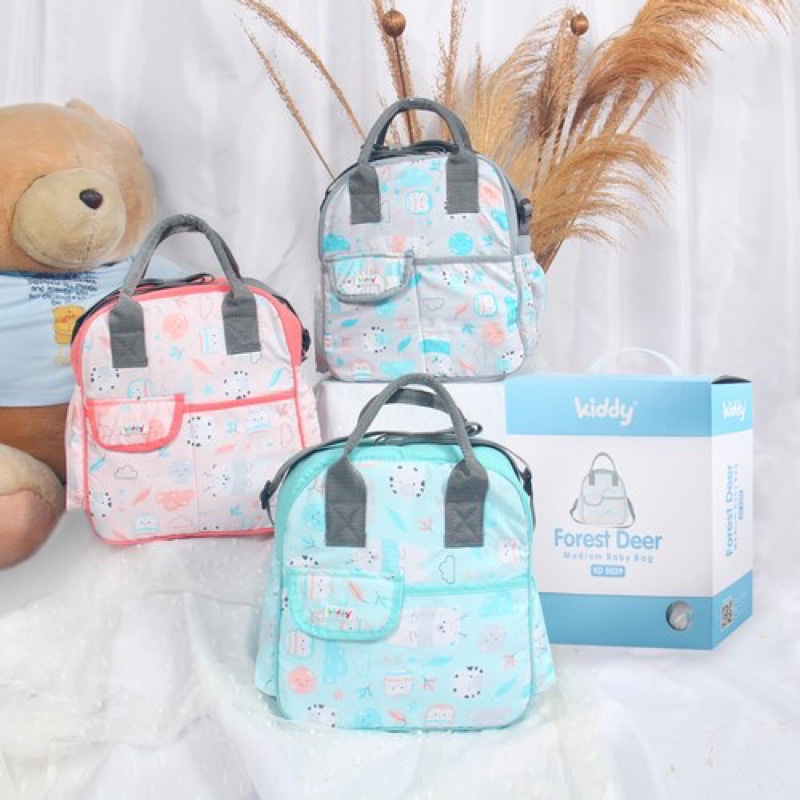 Kiddy Forest Deer Medium Baby Bag KD 5039 / Tas Perlengkapan Bayi / Diaper Bag / Tas Bayi Lucu / Tas