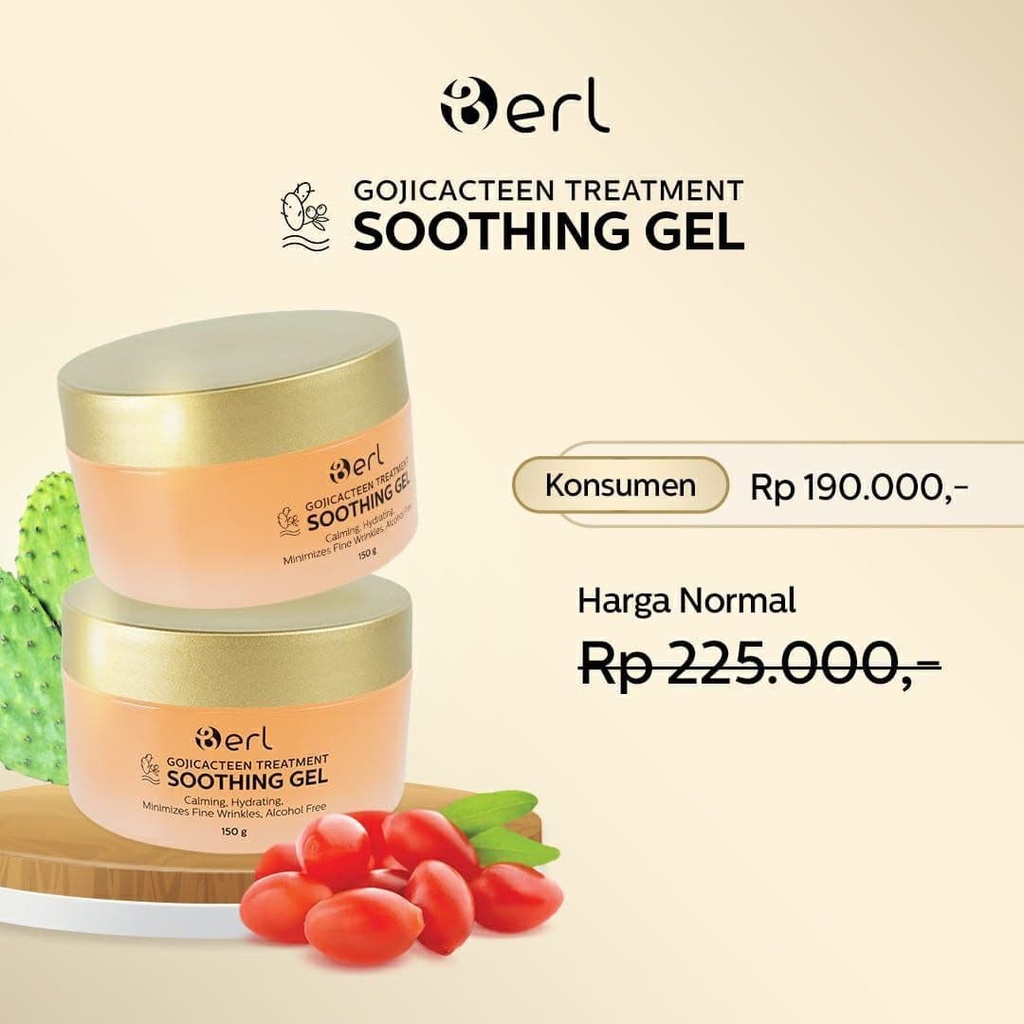 Masker Penenang Jerawat Agar Tidak Meradang B Erl Cosmetics Gojicacteen Treatment Soothing Gel Berl