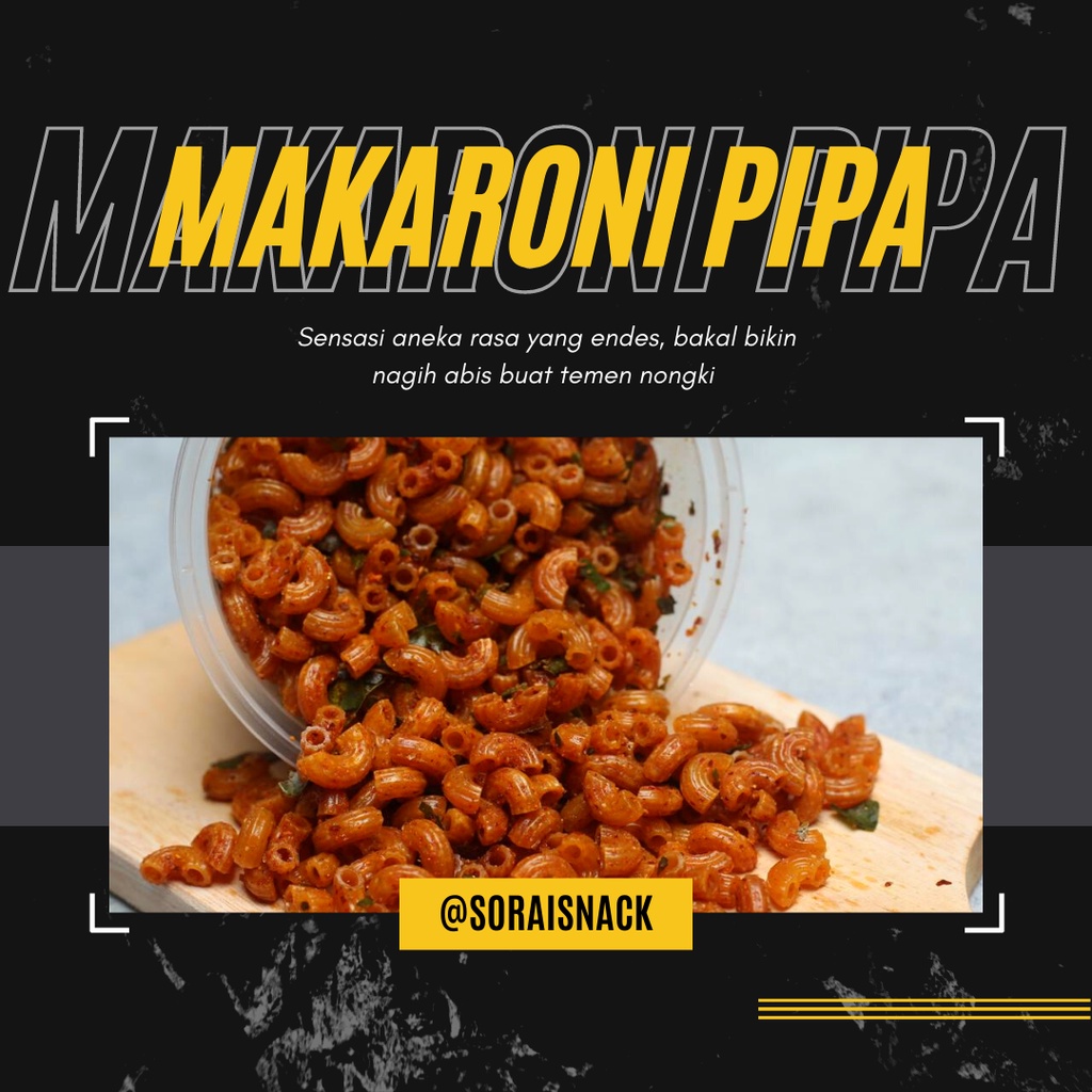 

(Sorai.snack) Makaroni Pipa 200 g Aneka rasa|Makaroni |Snack|Jajanan