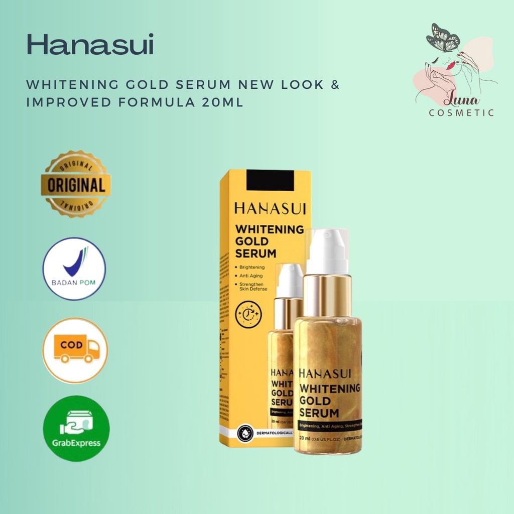 Hanasui Whitening Gold Serum New Look &amp; Improved Formula 20ML BPOM