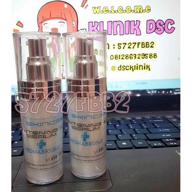 DSC BRIGHTENING ACNE + CHROMABRIGHT SERUM / SERUM PEMUTIH + PELEMBAP WAJAH