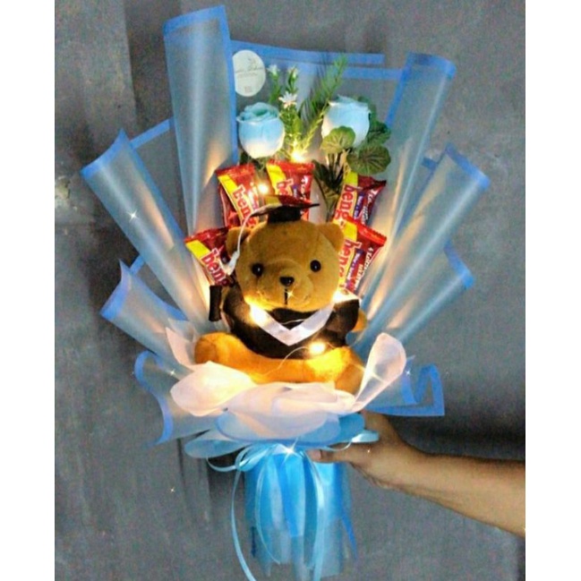 

Bucket Boneka Wisuda murah & snack coklat