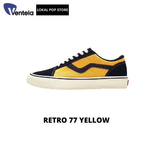 Ventela Retro 77 Black Yellow - Ventela Shoes Original