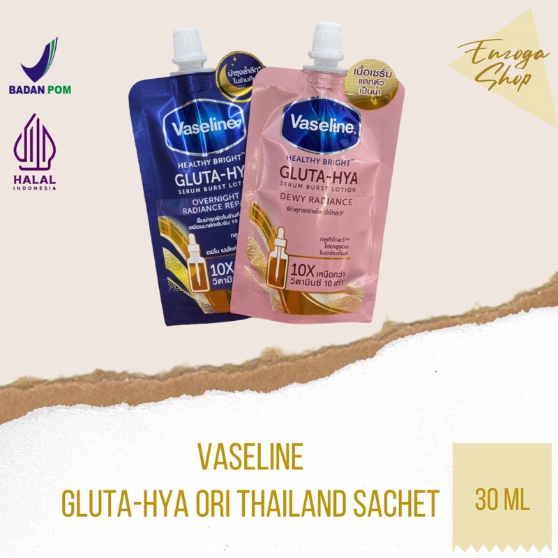 Vaseline Gluta Hya Original Thailand Sachet 30ml