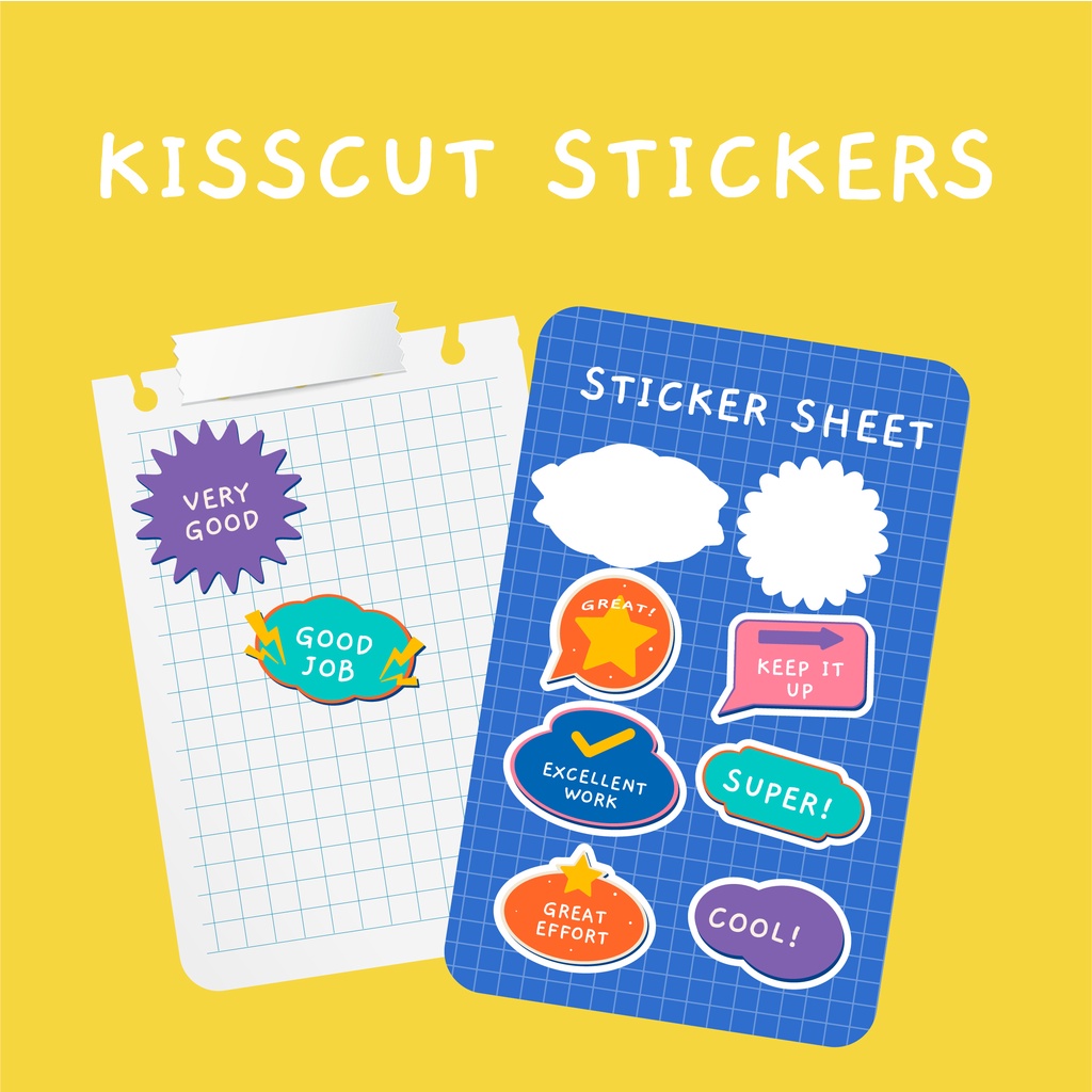 

[RUPAKARA] Custom Stiker Kisscut Laminasi Glitter, Holo, Hologram, Kanvas, Doff, Glossy