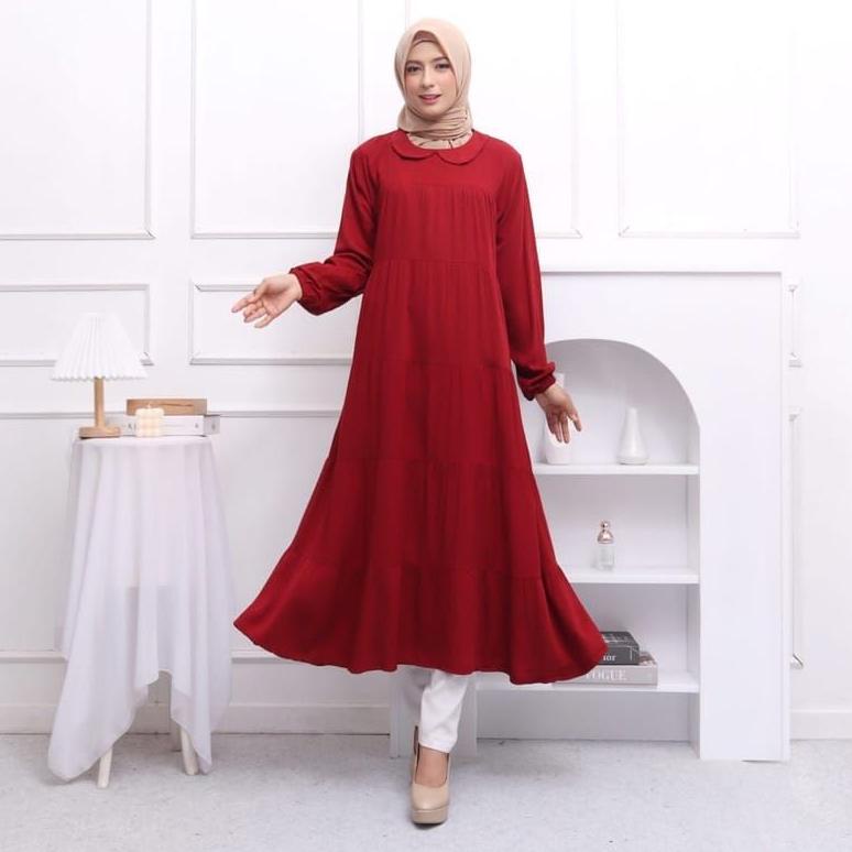 KD.84356 ‣ GAMIS MIDI2022 // MIDI DRESS POLOS //  MAXI DRESS// GAMIS // MODEL GAMIS TERKINI // MODEL