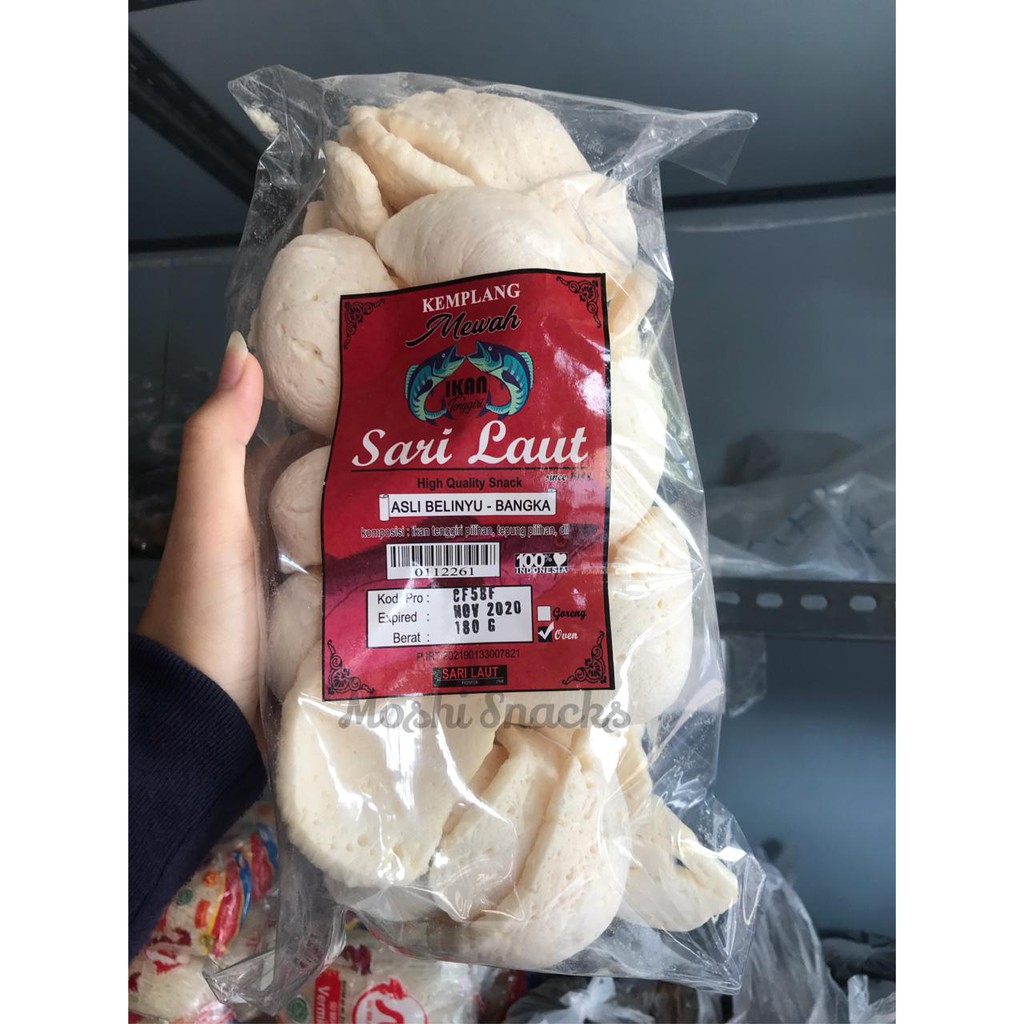 

Kerupuk / Kemplang Oven Ikan Mewah Sari Laut 180gr Asli Bangka