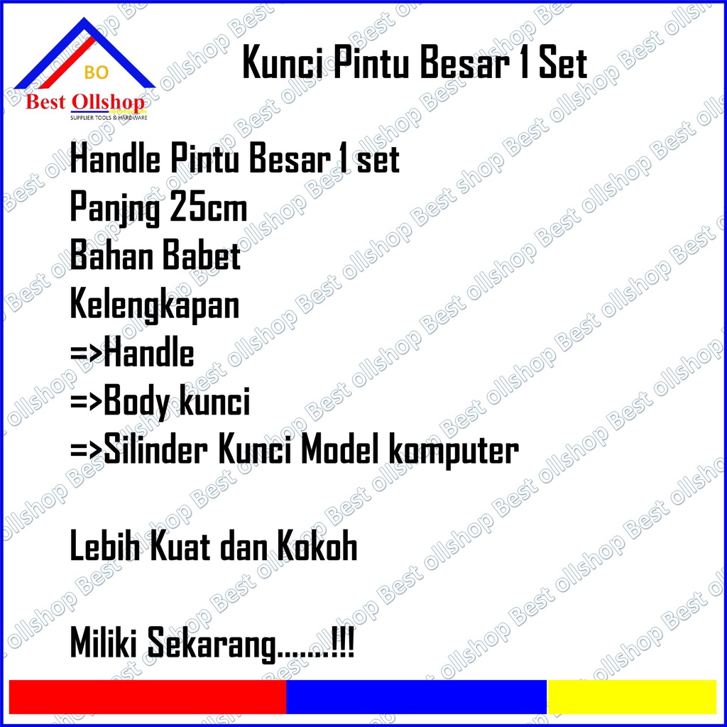 Handel Besar Babet 25 cm | Kunci Pintu Rumah Besar | Handel Besar Babet