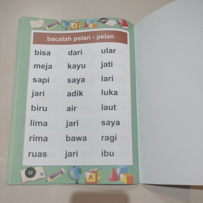 buku ayo belajar membaca 1B 32 halaman 19x27cm