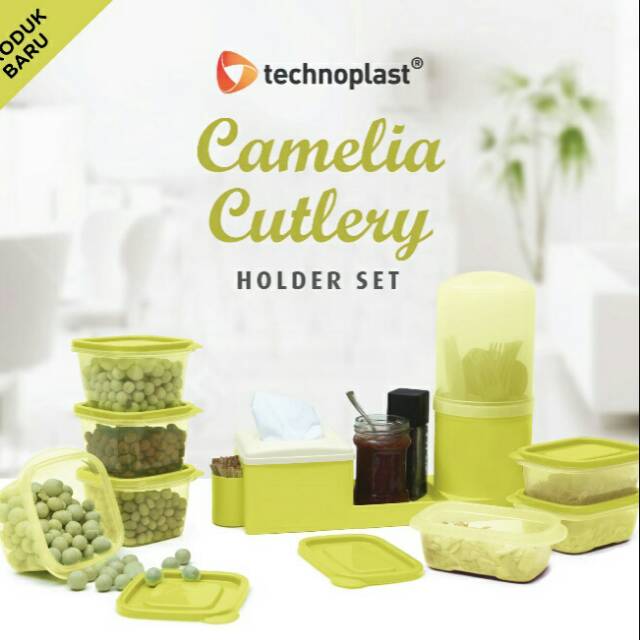 

CAMELIA CUTLERY HOLDER SET GREEN/ si hijau cantik pemanis meja makan