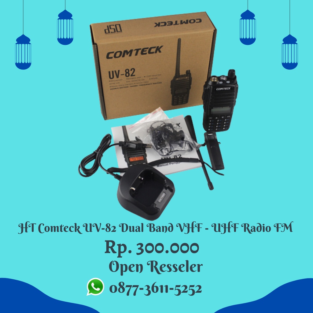 HT MURAH Comteck UV-82 Dual Band VHF - UHF Radio FM BISA GRAB/GOSEND INSTANT