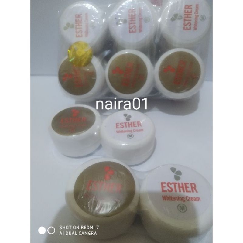 CREAM ESTHER WHITENING  HOLO S/M QC OK  ORIGINAL // cream esther whitening original qc ok