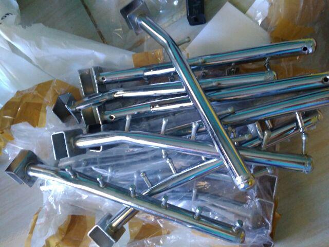 Gantungan Baju Suling Pipa Kotak 6 Titik Tekuk | Hanger Kualitas (l)