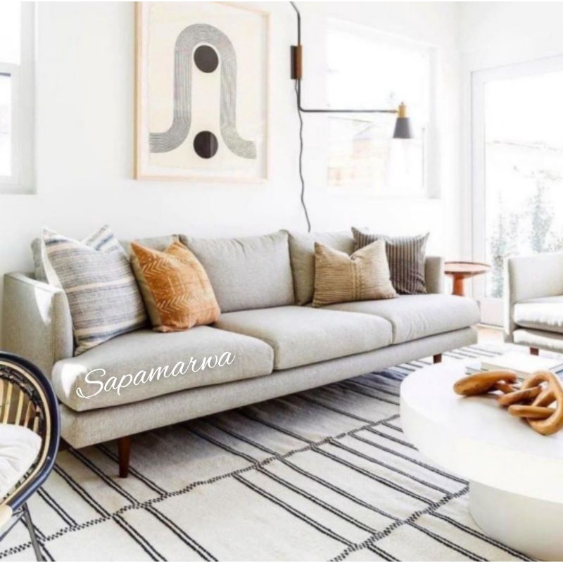 sofa 3 seater kursi ruang tamu mewah elegant