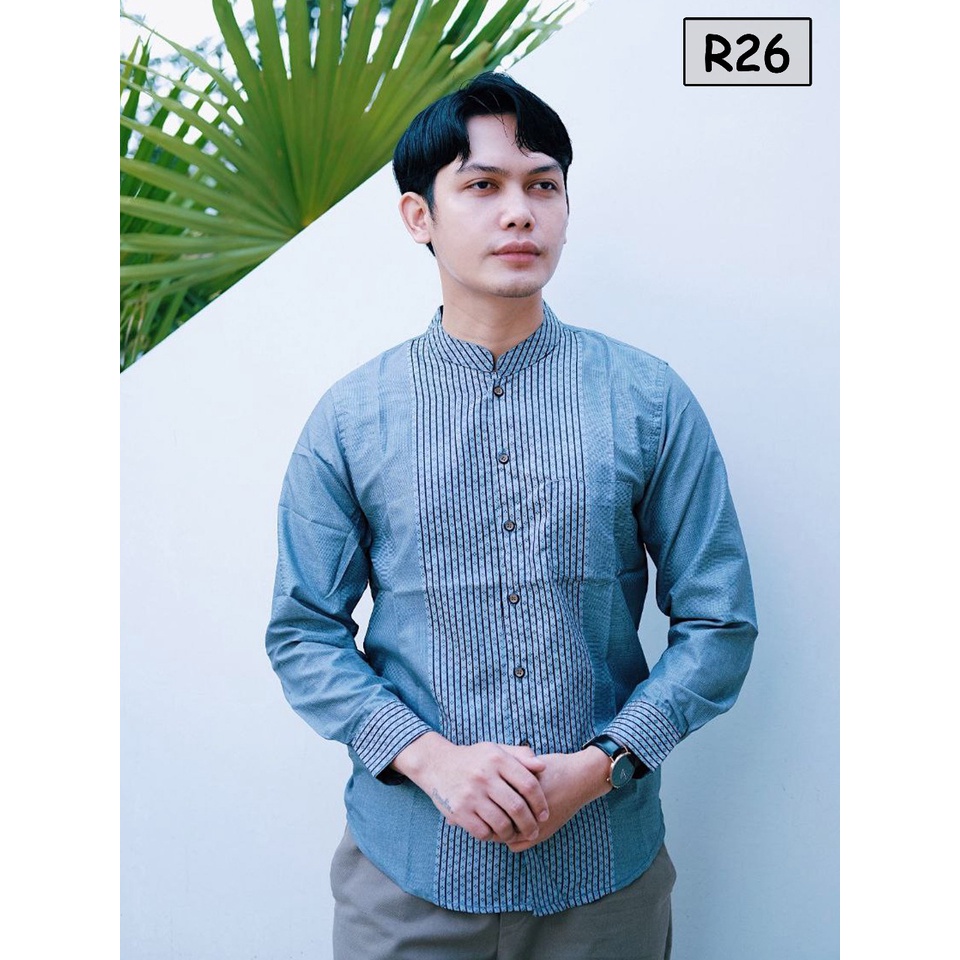 kemeja shanghai mix batik pria 8104