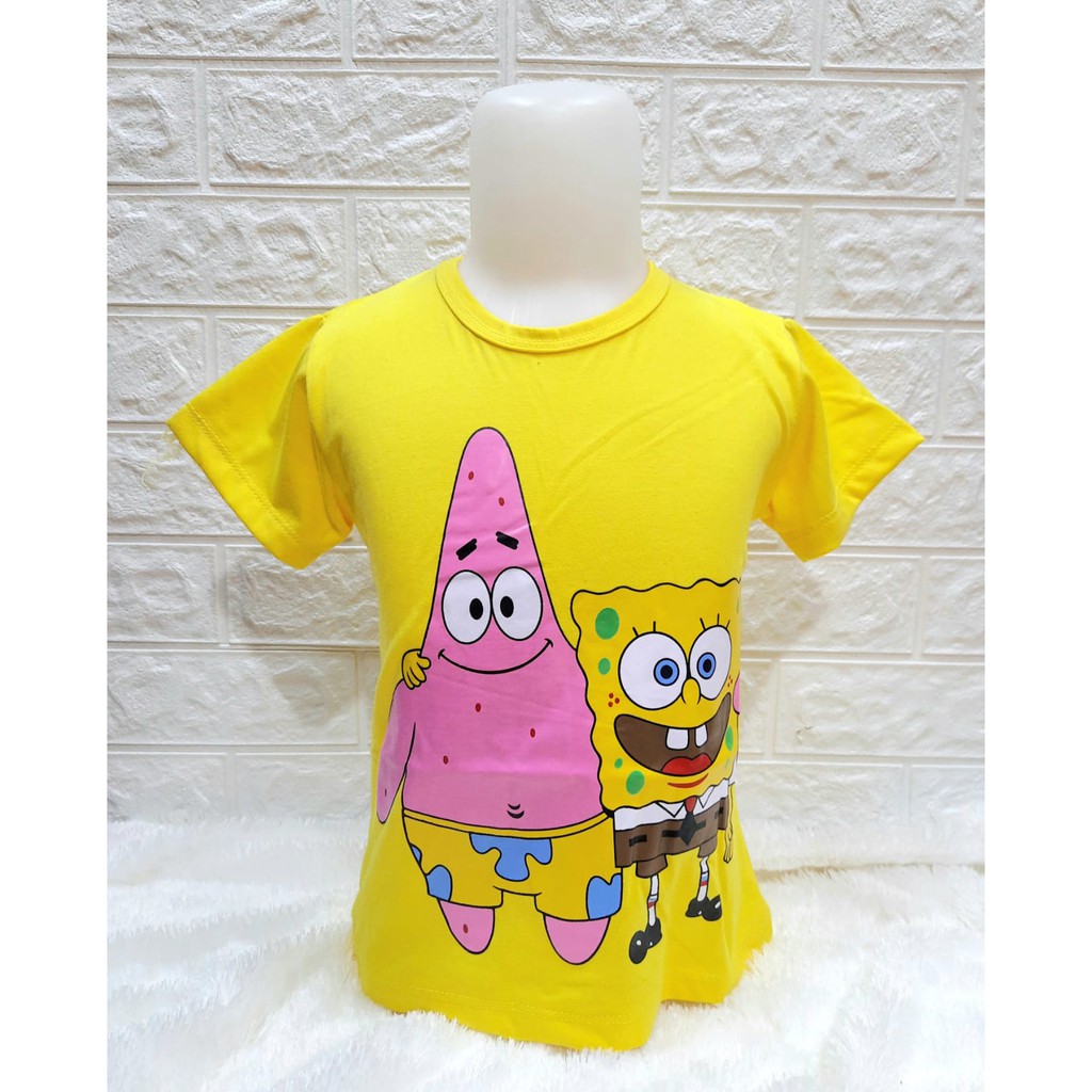 ATASAN ANAK LAKI-LAKI/PEREMPUAN BAJU ANAK LAKI-LAKI/PEREMPUAN KAOS ANAK LAKI-LAKI/PEREMPUAN KAOS SPONGEBOB DISTRO USIA 1-12 TAHUN