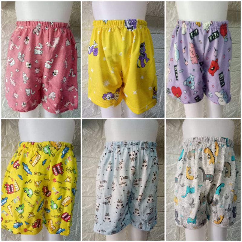 CELANA Harian ANAK TERNYAMAN KOLOR KARAKTER 1-5th (grosir&ecer)
