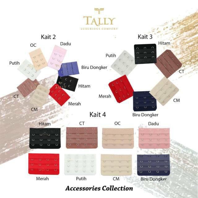 Kait 2 & Kait 3 & Kait 4 tambahan Bra / Bra extension Tally