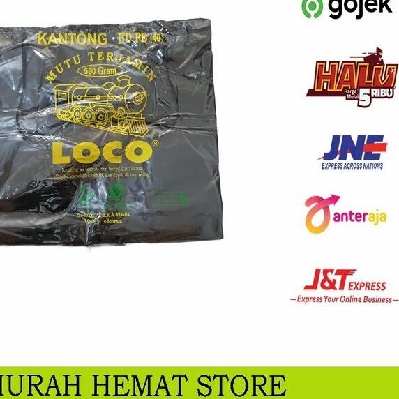 

♔ PLASTIK LOCO HD TEBAL HITAM UK 40 X 60 (500GR) ➳