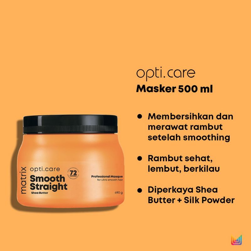 Matrix Opti Care Mask 490gr - Masker Perawatan Rambut Setelah Smoothing