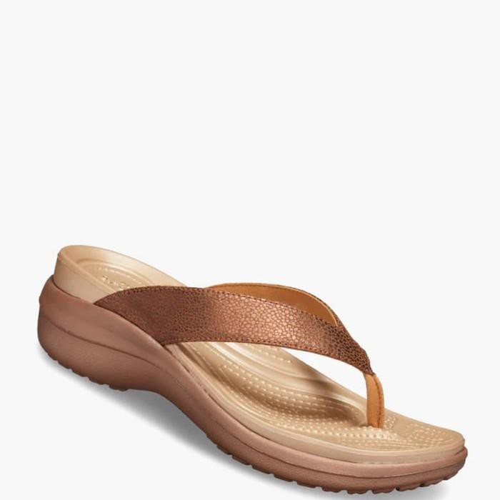 Jual Capri MetallicTxt Wedge Flip Sandal 100% Original Murah | Shopee Indonesia