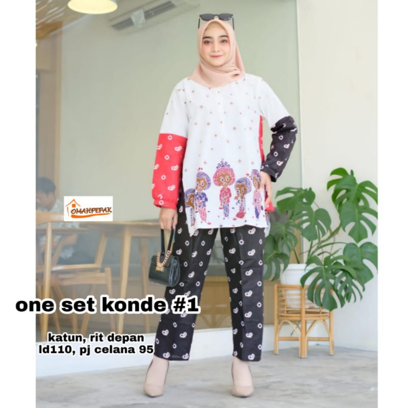 SETELAN BATIK KARAKTER ONE SET KARAKTER SETELAN BATIK BU TEJO KONDE ONE SET KONDE