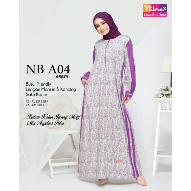 Nibras A04 / gamis nibras / gamis modern / gamis branded / original