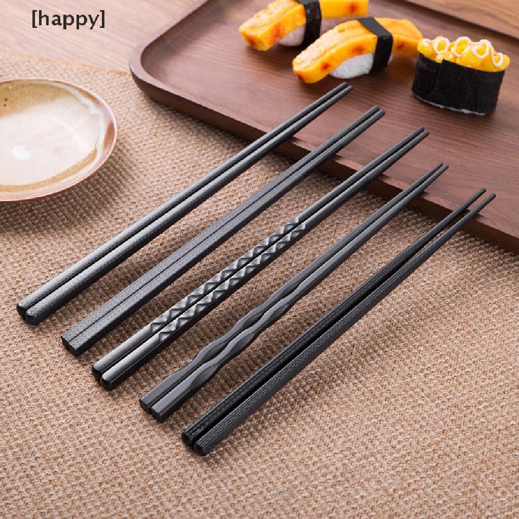 1 Pasang Sumpit Sushi Bahan Alloy Non Slip Gaya Jepang China Untuk Hadiah