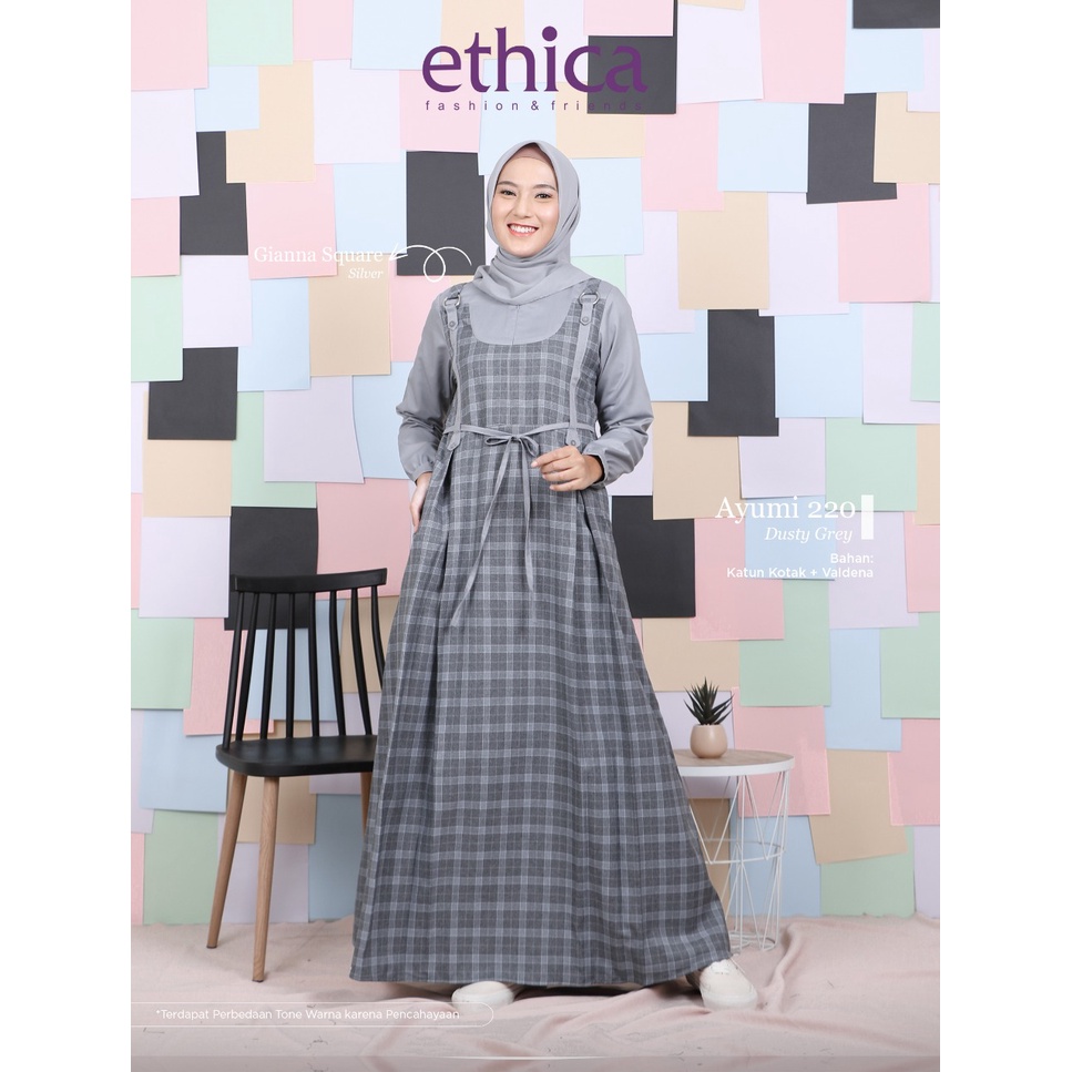 GAMIS TERBARU 2021 ETHICA AYUMI 220 DUSTY GREY