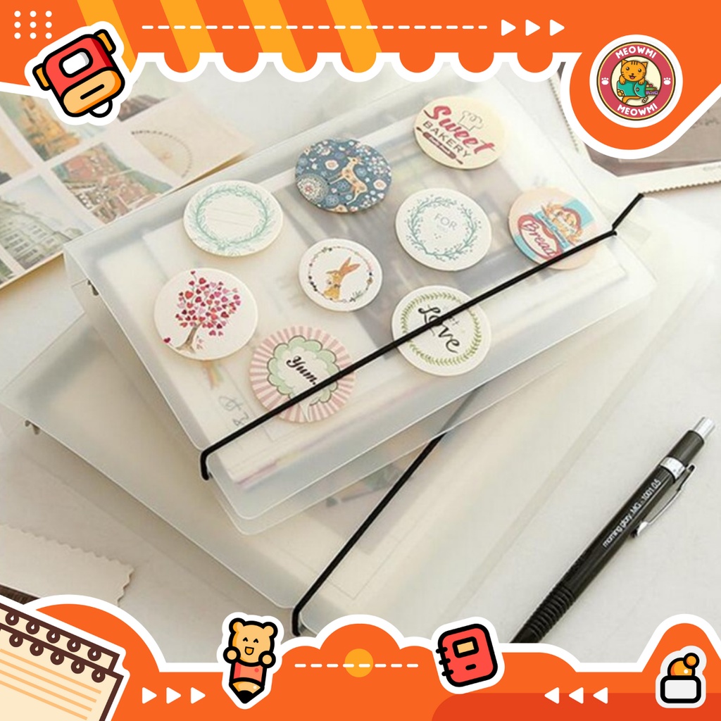 

Binder Ukuran A4 B5 A5 A6 6 Ring Transparan Matte Doff Aesthetic Cover Ring Sampul Loose Leaf MB0122