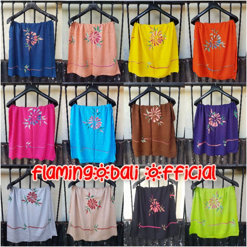 KAIN PANTAI BALI LUKIS PREMIUM BAHAN RAYON TEBAL ADEM KAIN BALI TANPA RUMBAI