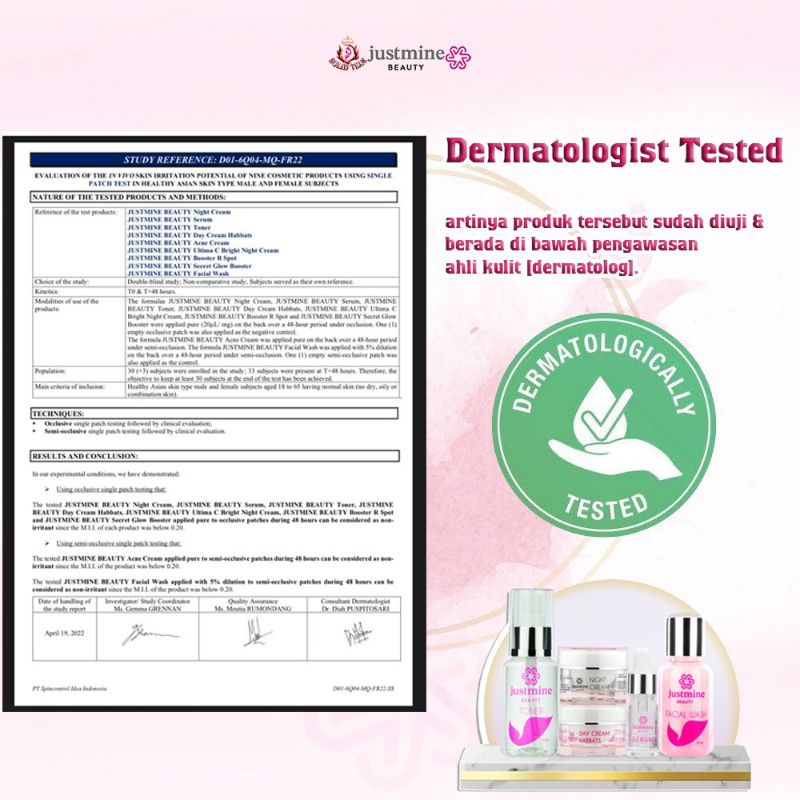 Justmine Beauty Skincare Original paket Remove/Acne More/Ultima Bpom Mengatasi Jerawat, Flek Hitam dan Kulit Sensitiif-3