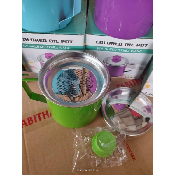 OIL POT WARNA/SARINGAN MINYAK BEKAS STAINLESS