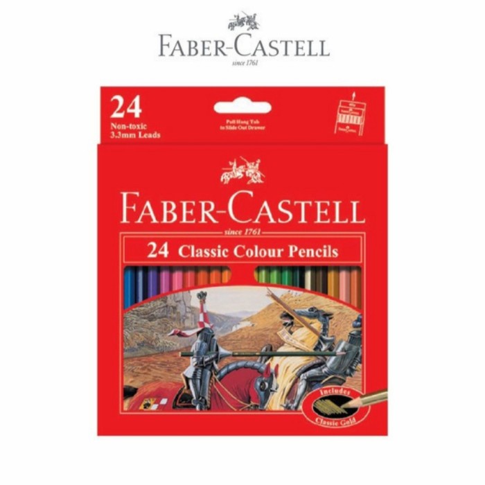 

Cantik Pensil Warna Faber Castell 24 Classic Original Hemat