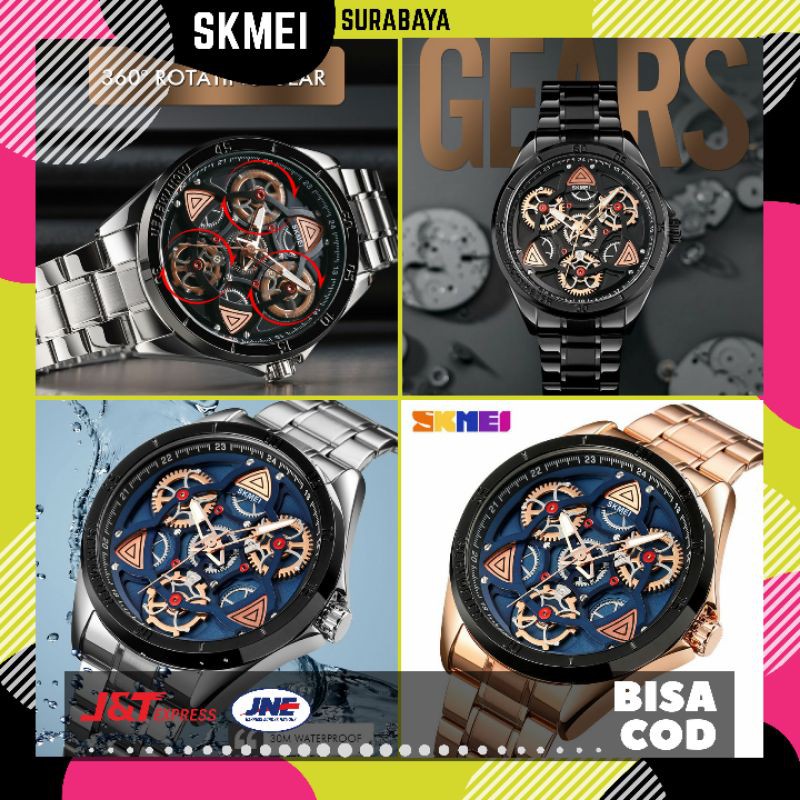 JAM TANGAN PRIA ANTI AIR SKMEI 1678 AUTOMATIC SURABAYA