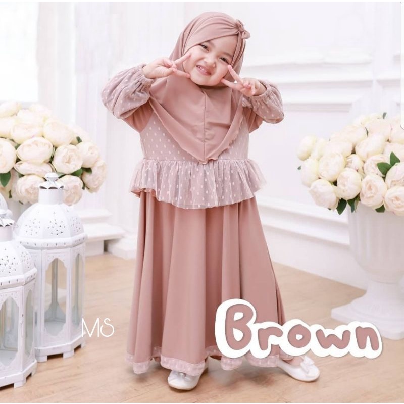 SYARI CINDY KID TILE, MOSCREPE, GAMIS, HIJAB, MUSLIM