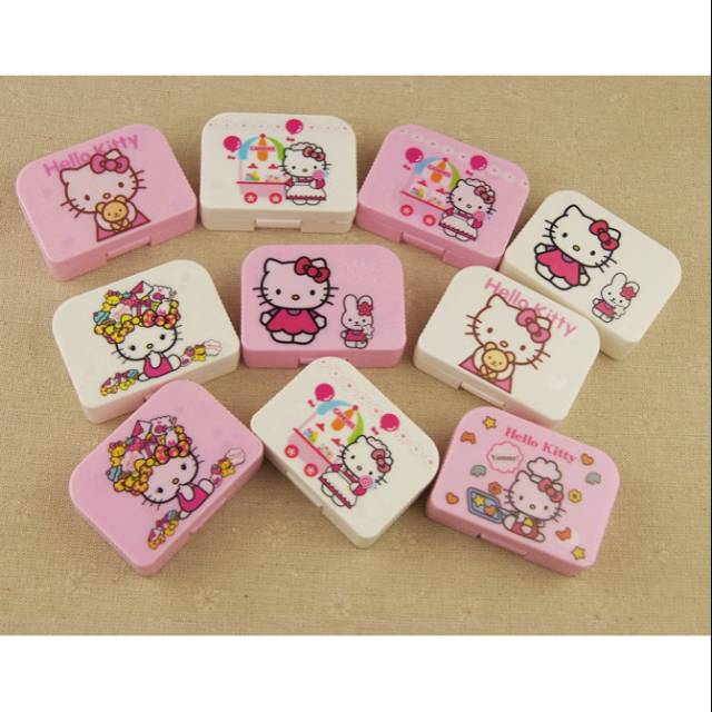 Softlens Case Tempat softlens travel kit mini karakter hello kitty