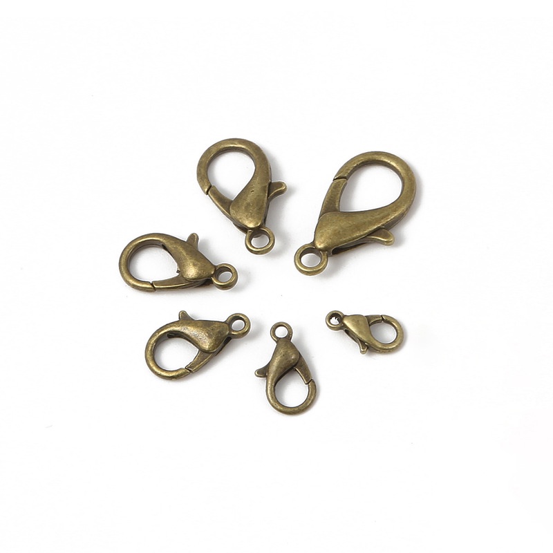 50 Pcs/lot 6 Warna 10/12/14/16/18/21 Mm Logam Lobster Gesper Hook End Konektor untuk Membuat Perhiasan