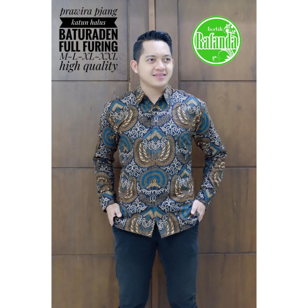 PAWIRA RAFANDA BAJU KEMEJA BATIK PRIA SOLO LENGAN PANJANG PENDEK LAPIS FURING ATASAN BATIK PREMIUM MODERN KATUN HALUS ADI PRAKASA PERMATA HITAM WULU SEKTI KOPI MOCA ARFANA NAVY MARENO  MERAK SOGAN WULU SEKTI MERAK MERAH ABSTRAK CABE MERAH PUSAKA BIRU DEWO