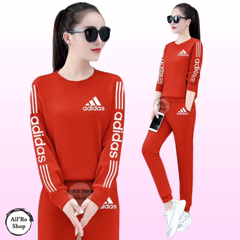 Baju Setelan Olahraga Senam Training Wanita Stelan Wanita Lengan Panjang ADDS Ukuran L XL XXL XXXL JUMBO ARS 00038