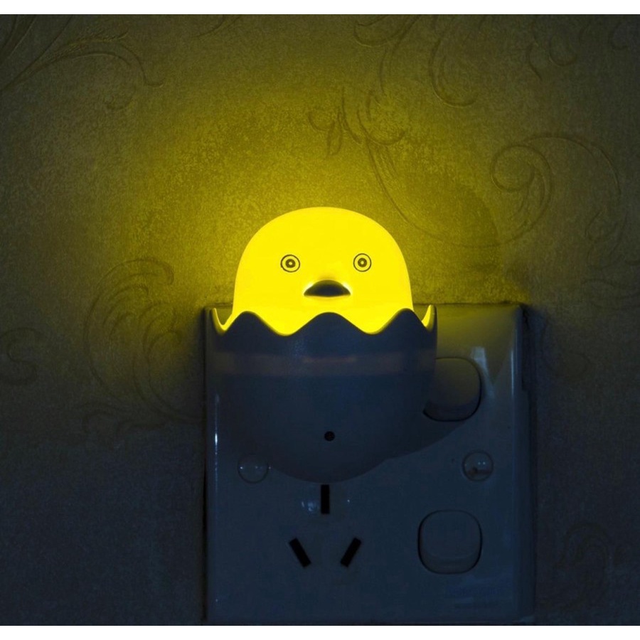 Bebek kuning kecil imut kontrol lampu LED malam lampu samping tidur