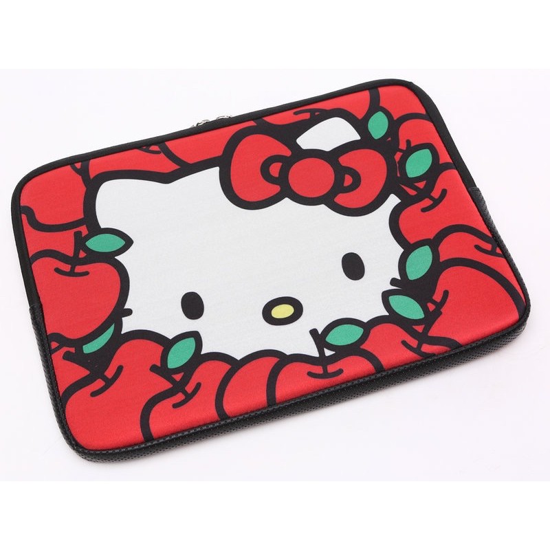 Tas Sarung Laptop Sleeve Softcase Hello Kitty  Neoprene 14 inch - Red