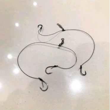 Hook Kail rangkaian pancing cabang 2 ikan mas