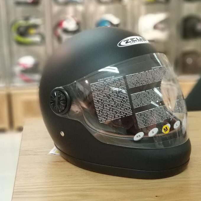 Zeus Z816B Matt Black Doff Retro Cakil